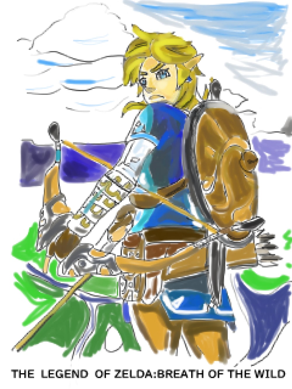tamayurakun的 ゼルダの伝説 BREATH OF THE WILD リンクを描き